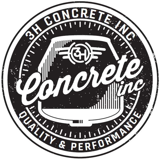 A black and white logo of concrete inc.