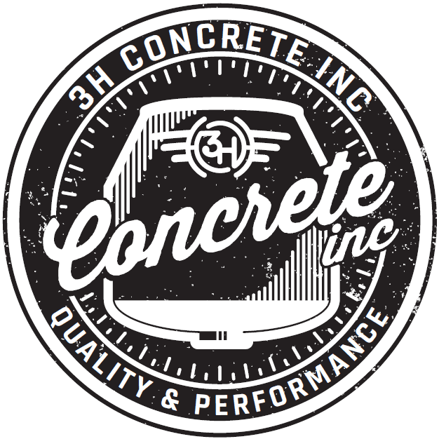 A black and white logo of concrete inc.